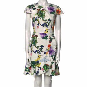 Alice + Olivia Floral Print Knee-Length Dress Size: S | US 4